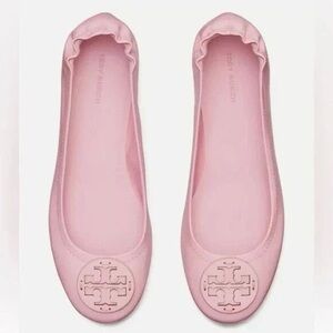 Tory Burch Pink Ballet Flats with Logo